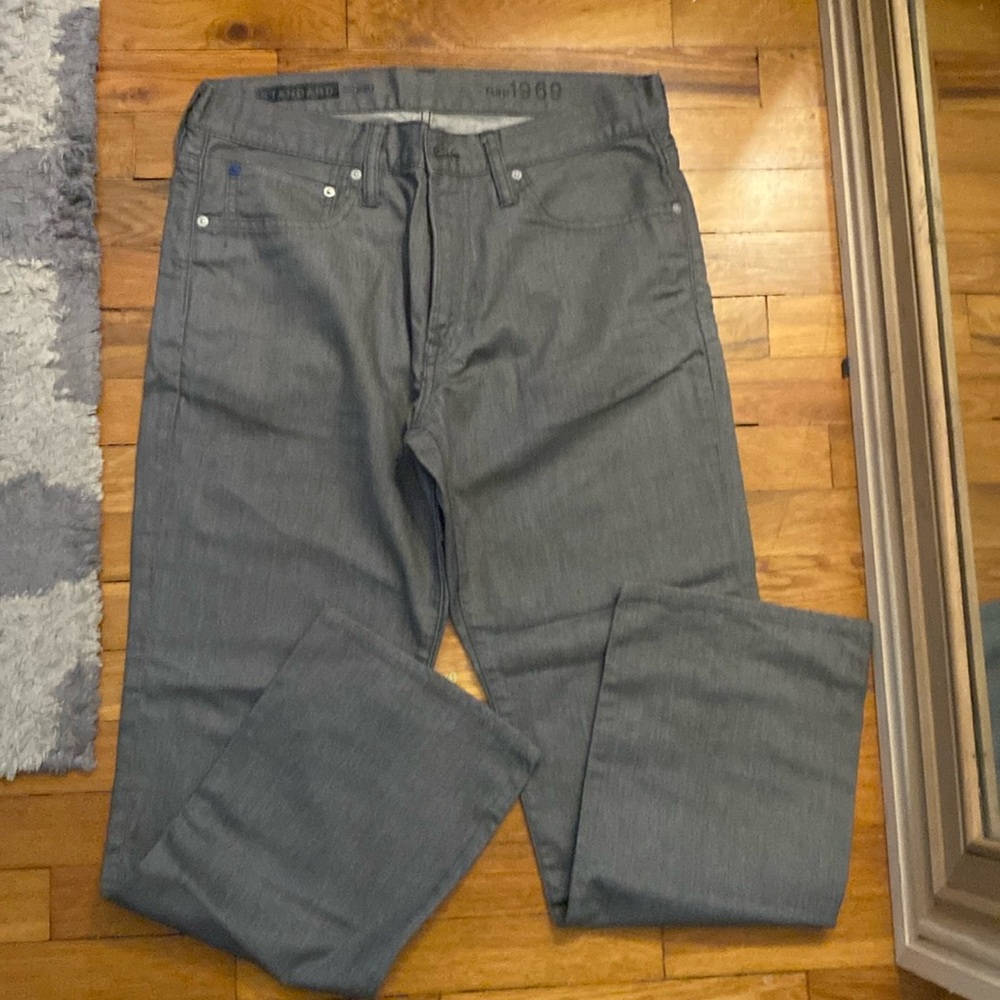 Mens gray wash jeans gently worn, Gap size 32x30